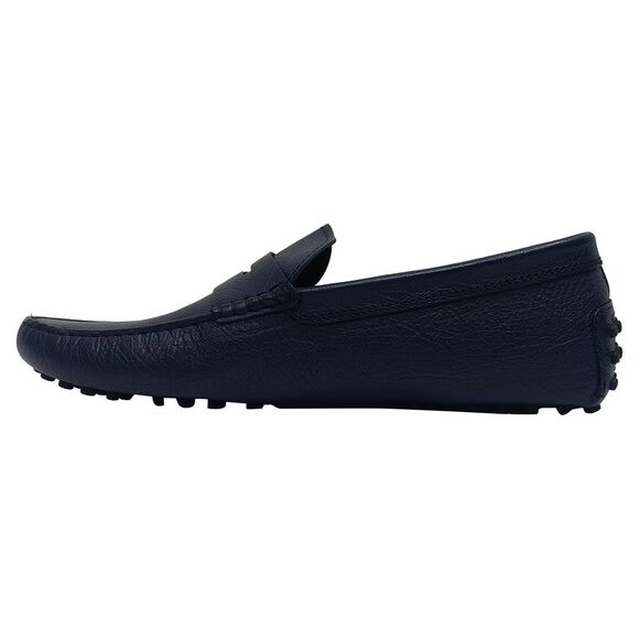 Tod's Gommino Penny Driving Loafers in Navy Blue Calf Leather - Picture 2 of 8